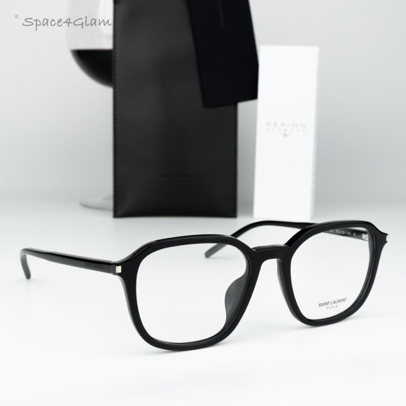 Saint Laurent Women Eyeglasses Black Demo Square SL726/F 001 BRAND NEW - Picture 1 of 9
